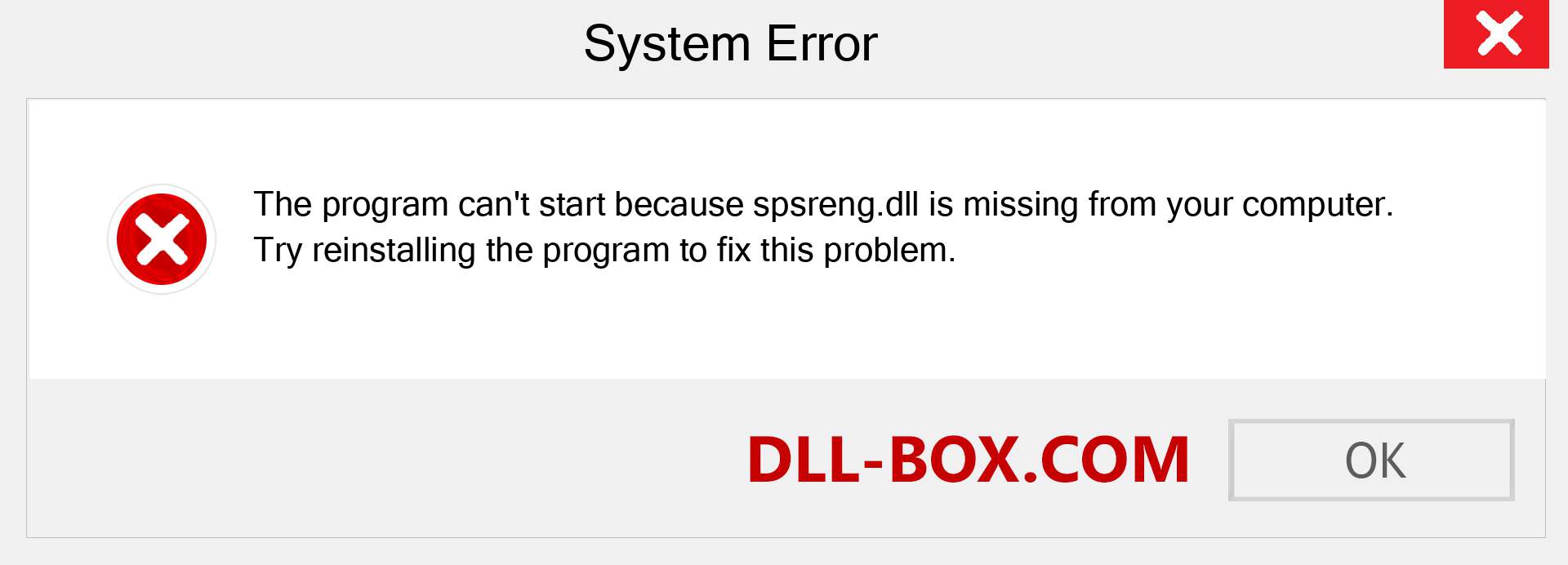  spsreng.dll file is missing?. Download for Windows 7, 8, 10 - Fix  spsreng dll Missing Error on Windows, photos, images